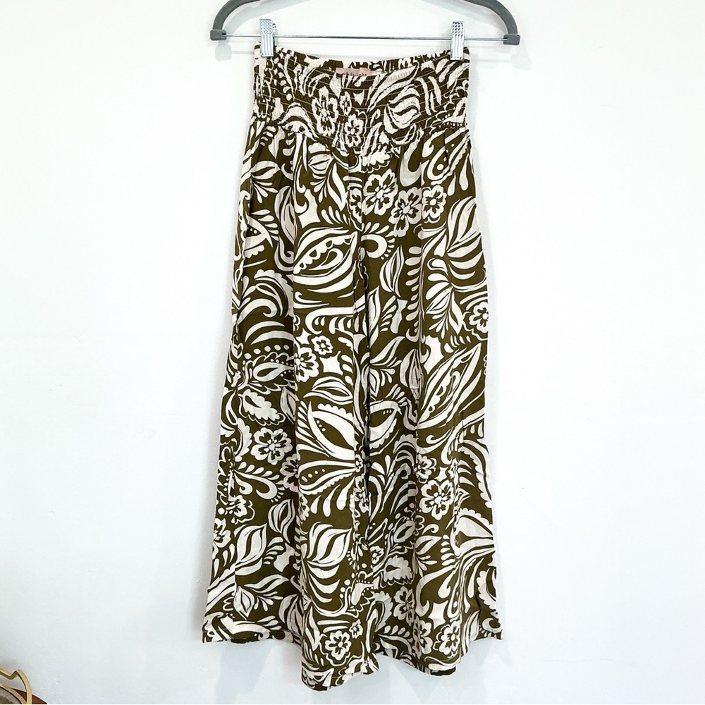 Philosophy Wide Leg Flow Pants in Green